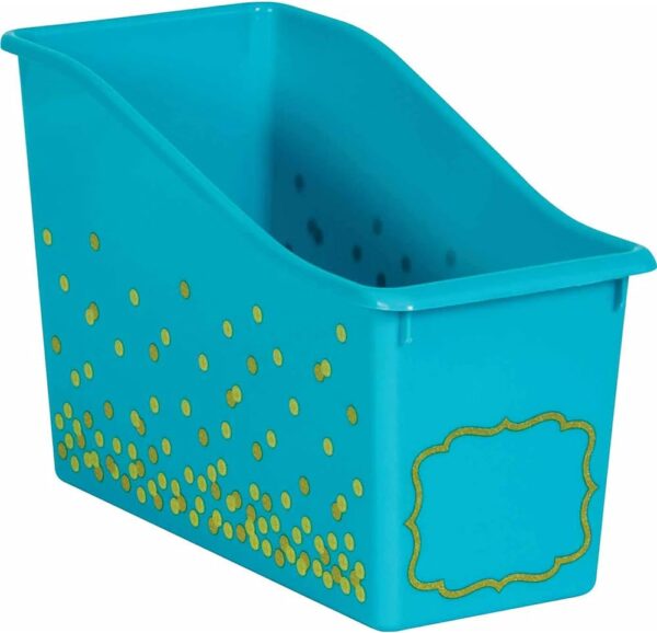 TEAL CONFETTI PLASTIC BOOK