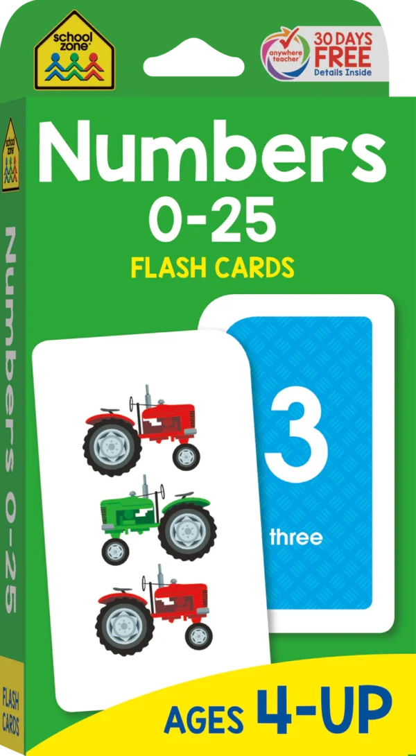 Numbers 0-25 Flash Cards