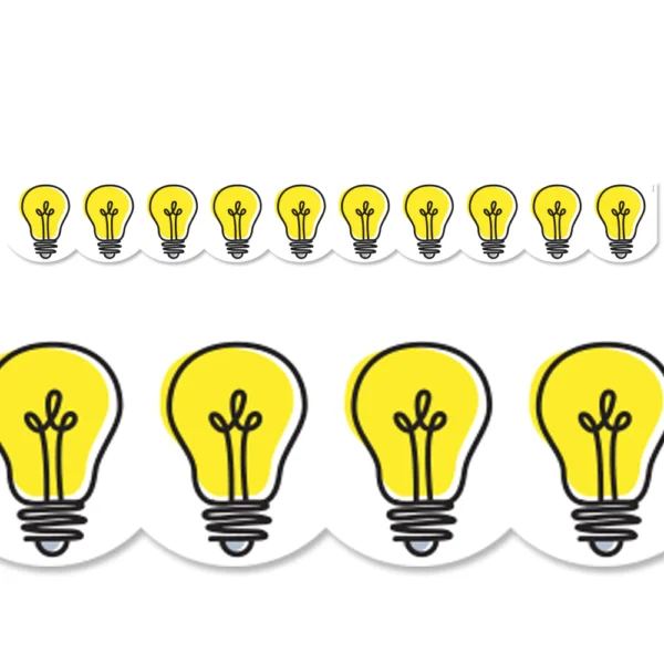 Doodle Lightbulbs Border