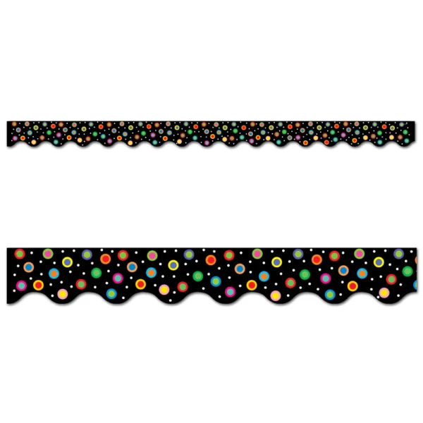 Dots On Black Wavy Border