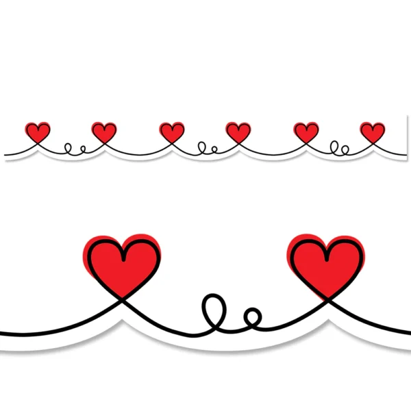 Doodle Hearts Border