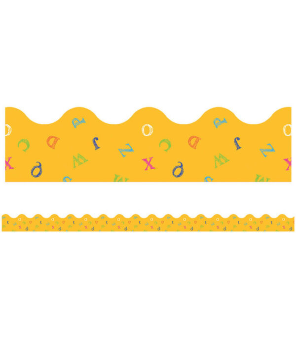 Alphabet Soup Scalloped Bordes