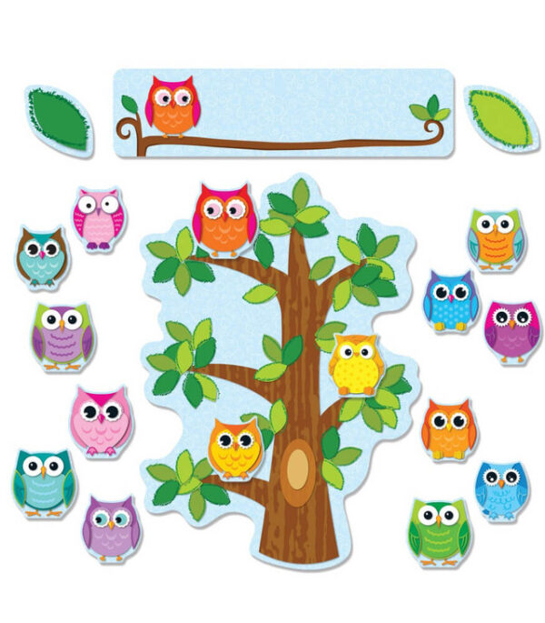 Colorful Owls Behavior Bulletin Board