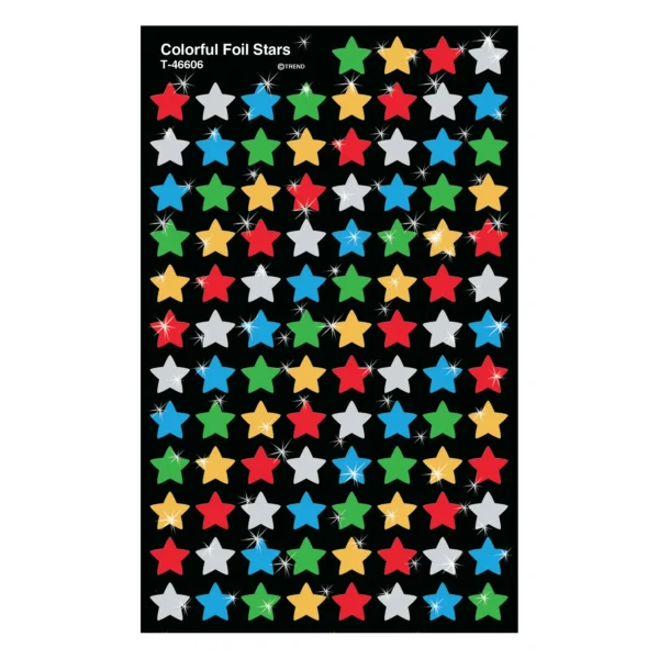 Colorful Stars superShapes Stickers Foil