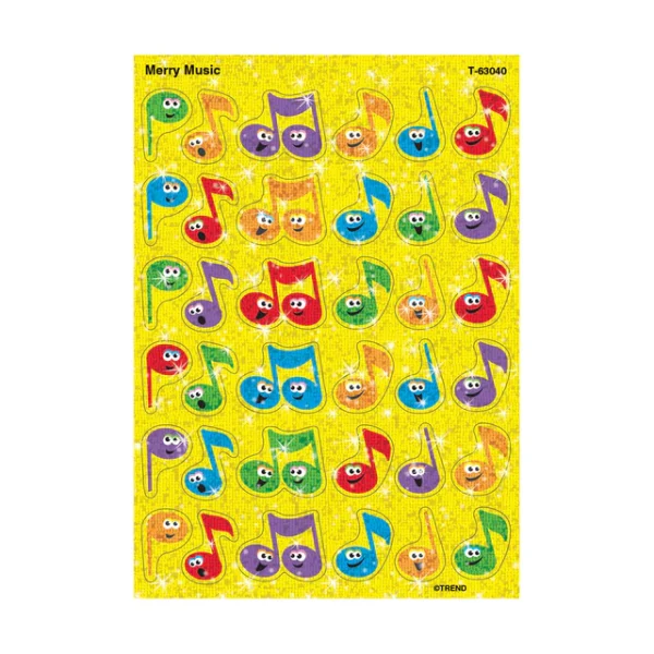 Merry Music Sparkle Stickers