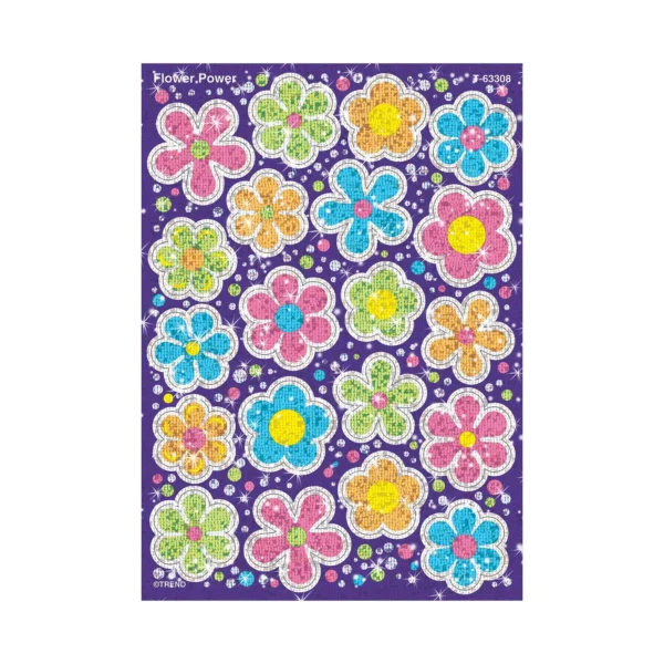 Flower Power Sparkle Stickers