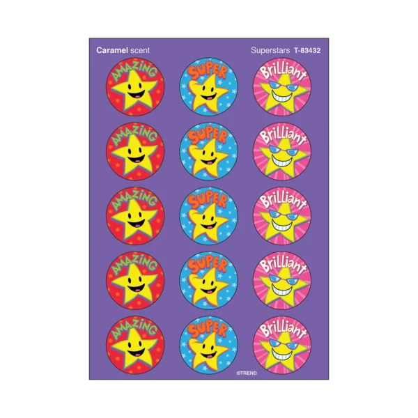 Superstars, Caramel scent Scratch 'n Sniff Stinky Stickers