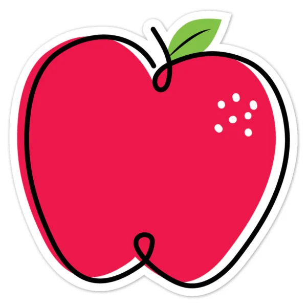 Doodle Apple Red Cut-Outs