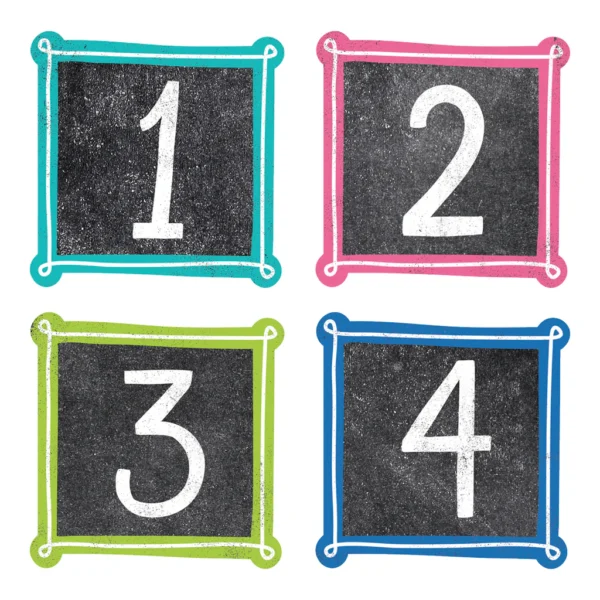 Chalk It Up! Colorful Chalk Calendar Days
