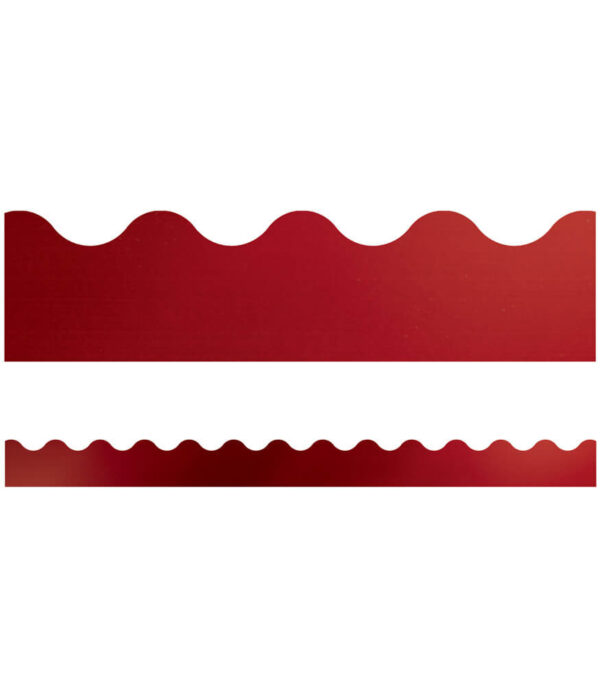 Cherry Foil Scalloped Borders
