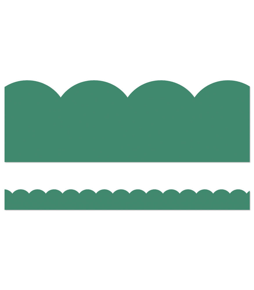 Jade Green Scalloped Bulletin Board Borders
