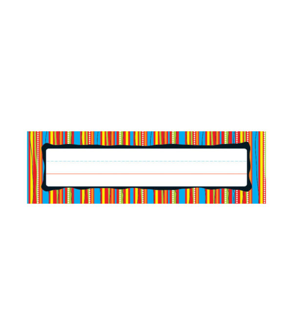 Colorful Stripes Name Plates