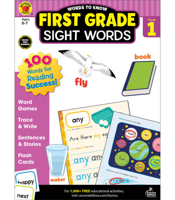 First Grade Sight Words Workbook Grade 1