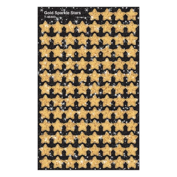 Gold Stars Stickers Sparkle