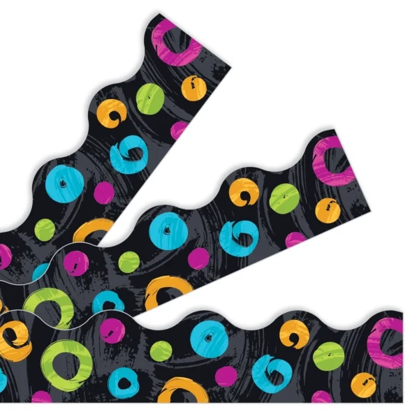 Color Harmony wirl Dots on Black Terrific Trimmers