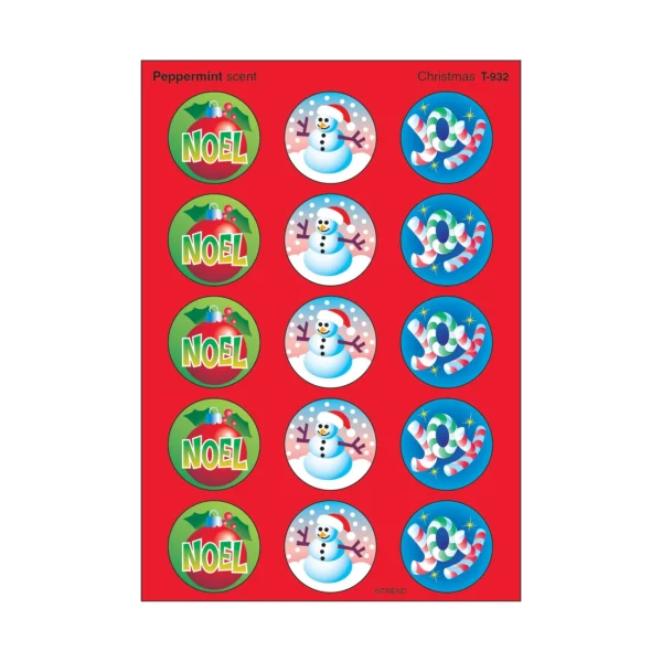 Christmas, Peppermint scent Scratch 'n Sniff Stinky Stickers
