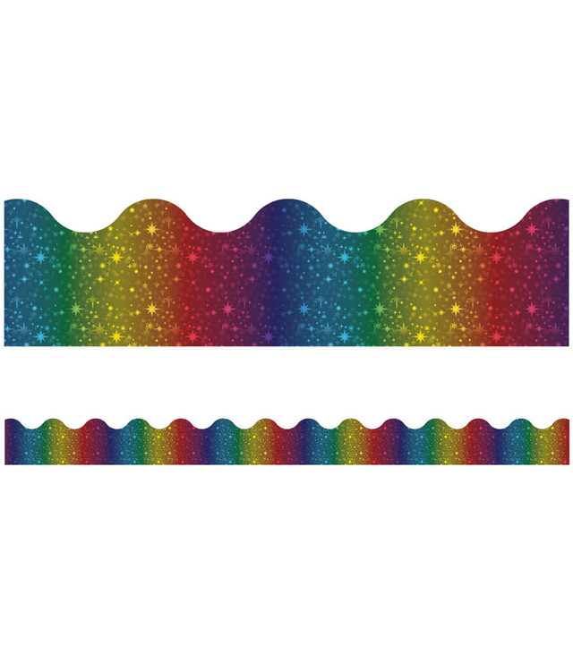 Rainbow Foil Scalloped Bulletin