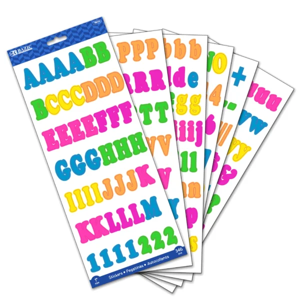 ALPHABET & NUMBERS STICKERS