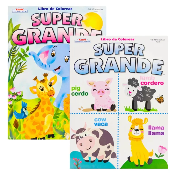 SUPER GRANDE BILINGUAL COLORING BOOK